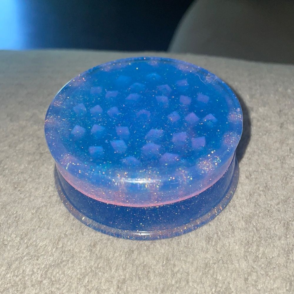 Handmade epoxy resin grinder glow in the dark